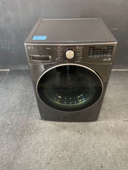 LG 4.5 Cubic Ft. 27" Wide Front Load Washer with Steam in Black Steel - WM4000HBAC