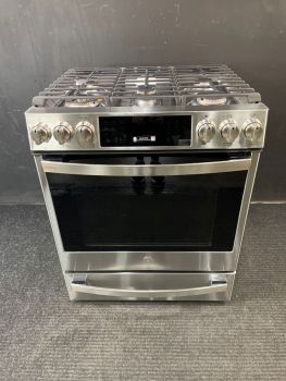 GE Profile 30" Gas Slide In Range with AirFry and Convection in PrintResistant Stainless - PGS930YPFSC