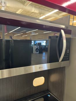 LG 1.7 Cu Ft. Capacity 30" wide 1000W Over the Range Microwave in PrintProof Stainless - MVEM1721F