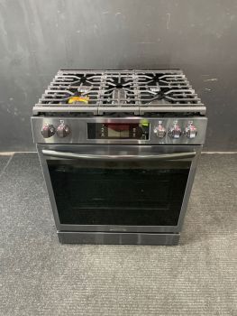 Frigidaire Gallery 30" Self Clean Gas SlideIn Range w/Convection & AirFry in Blk Stainless - GCFG3060BDC