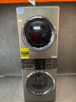 Electrolux 4.5/8.0 Cubic Ft 27" wide Gas Stacked Washer/Dryer in White - ELTG7600ATCNEW