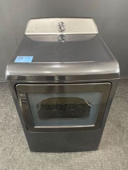 Secadora eléctrica GE Profile de 27 pulgadas y 7.4 pies cúbicos con control superior y sensor, color gris diamante - PTD60EBPRDGC