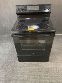 GE 30" Electric Range Self and Steam Clean Smooth Top Cooktop in Black - GRF400SVBBC