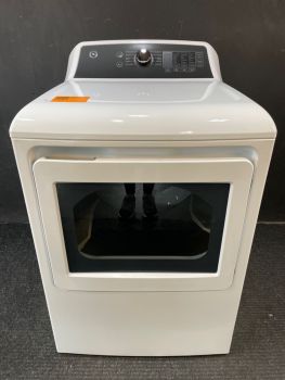GE 27 Inch 7.4 Cu. Ft. Front Load Electric Dryer with Sensor in White - GTD58EBSVWS