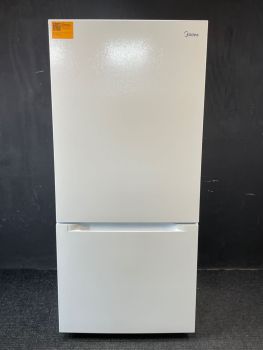 Refrigerador Midea de 30 pulgadas y 19 pies cúbicos con congelador inferior, color blanco (IM1900MD con máquina de hielo, $119.99) - MRB19B7AWW
