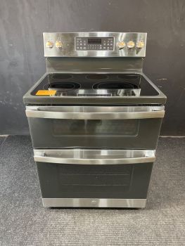 GE Electric Free Standing Smoth Top Steam Clean Double Oven Convection Range in Stainless - JBS86SPSSC