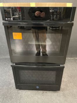 GE 30" Smart Double Wall Oven with Convection in Black - JTD5000DVBBC