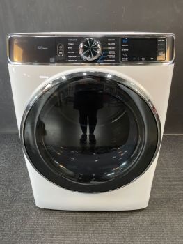 GE Profile 28 Inch 7.8 Cu Ft Electric Front Control Dryer with Steam in White - PFD87ESSVWWC