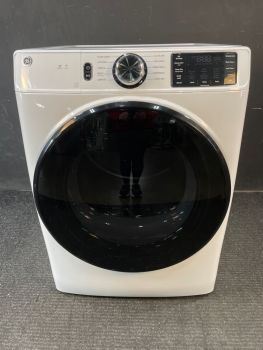 GE 28 Inch 7.8 Cu Ft Gas Front Control Dryer with Sensor in White - GFD55GSSNWWC