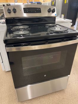GE 30" Electric Maunal Clean Free Standing with Coil Burners Cooktop in Stainless Steel - JBS360RTSS NEW