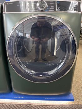 GE Profile 7.8 cu. ft. Capacity Smart Front Load Electric Dryer with Steam and Sanitize Jade Green - PFD95ESPWGN