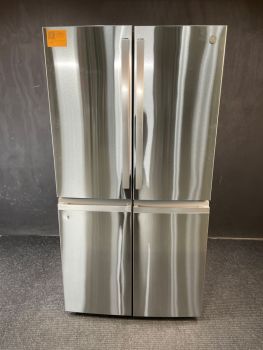 GE Profile 36" 28.7 Cu. Ft. Quad Door Refrigerator With Auto Fill Pitcher in PrintRes Stainless - PAD28BYTFSC