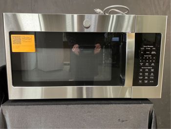 GE 1.9 Cubic Ft. Capacity 30" wide 1000W Over the Range Sensor Microwave in Stainless Steel - JVM7195RWSSC