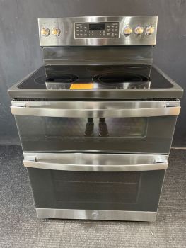 GE Electric Free Standing Smoth Top Steam Clean Double Oven Convection Range in Stainless - JBS86SPSSC
