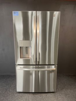GE 25.6 Cu Ft 35.75" Wide French Door Refrigerator in Printproof Stainless - GFE26JYMFSC