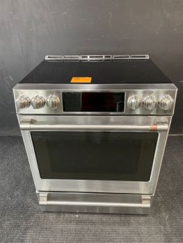 GE Cafe 30 inch Smart Slide In Induction Range with AirFry/Convection in Stainless - CHS900P2MS1C