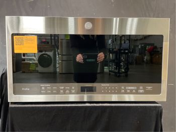 GE Profile 2.1 Cu Ft. 30" 1000W Over the Range Bottom Control Sensor Microwave in Stainless - PVM9005SJSS