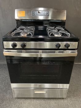 GE 30 Inch Manual Clean Gas Range with 4 Burners in Stainless - JGBS60REKSSC