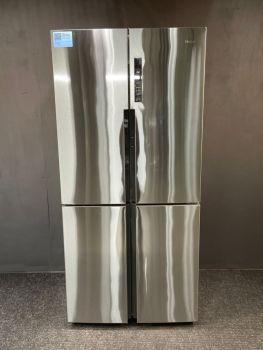 Haier 16.4 cu ft 33" Wide 4 Door French Door Refrigerator without Dispenser in Stainless - QHE16HYPFSC