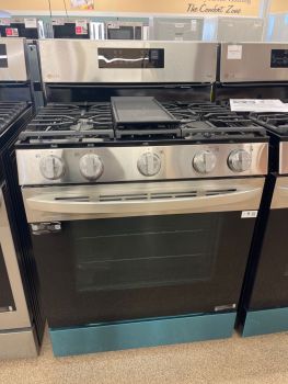 LG 30" Self Clean Gas Range with Convection and AirFry in Print Proof Stainless - LRGL5823S