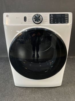 GE 28 Inch 7.8 Cu Ft Electric Front Control Dryer with Sensor in White - GFD55ESSNWWC