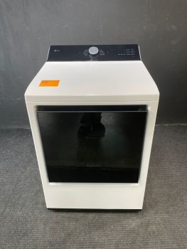 Secadora eléctrica LG de 7.3 pies cúbicos con controles superiores y sensor, color blanco - DLE8400WE