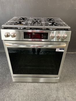 Cocina de gas empotrable Frigidaire Gallery de 76 cm (30") con autolimpieza, convección y función AirFry, en acero inoxidable resistente a la impresión - GCFG3060BF