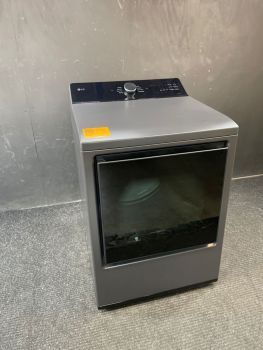 Secadora eléctrica LG de 7.3 pies cúbicos con controles superiores y sensor, en color negro mate - DLE8400BEC