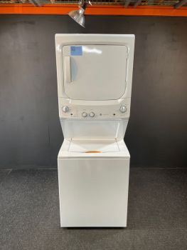 GE 3.8/5.9 Cubic Ft 27" wide Electric Stacked Washer/Dryer in White - GUD27ESSMWWC