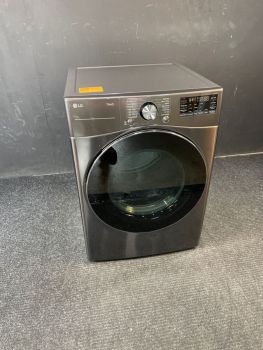 LG 7.4 Cu Ft Front Control Gas Dryer with Sensor and Steam in Black Steel - DLGX4201BC