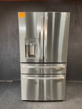 GE Profile 36 Inch 28 Cu Ft 4 Door French Door Refrigerator in Printproof Stainless - PVD28BYNFSC