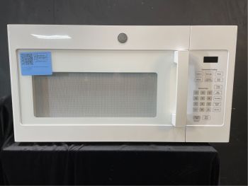 Microondas GE de 1.6 pies cúbicos de capacidad, 30 pulgadas de ancho, 1000 W, para instalar sobre la estufa, color blanco - JVM3160DFWWC