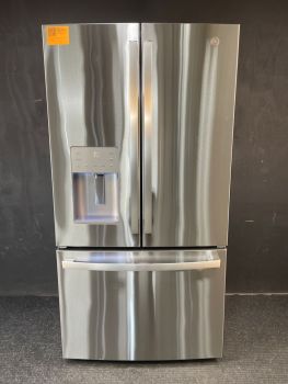 GE 36 Inch 20.6 Cu ft Counter Depth French Door with Dispenser in Print Resistant Stainless - GYE21JYMFS