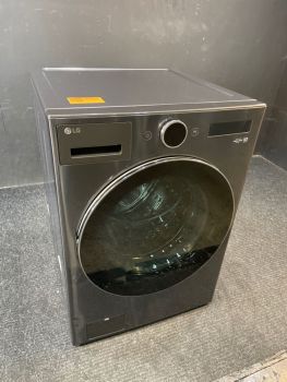 LG 5.0 Cubic Ft. 27" Wide Front Load Washer with Steam in Black Steel - WM6700HBAC