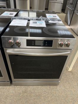 Frigidaire Gallery 30" Electric Slide In Range with Convection/AirFry in PrintProof Stainless - GCFE3060BF