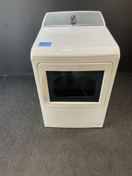 Secadora eléctrica GE Profile de 27 pulgadas y 7.4 pies cúbicos con control superior y sensor, color blanco - PTD60EBSRWSC