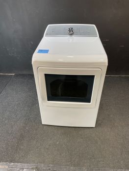 GE Profile 27 Inch 7.4 Cu Ft Top Control Electric Dryer with Sensor in White - PTD60EBSRWS