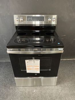 GE 30" Electric Convection Range w/ No Preheat Air Fry and EasyWash Oven Tray in Stainless Steel - GRF600AVSS