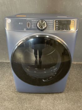 GE 28 Inch 7.8 Cu Ft Electric Front Control Dryer with Sensor in Sapphire Blue - GFD55ESPRRSC