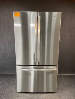GE 27 cu ft French Door Non-Dispenser 36 inch Print Proof Stainless - GNE27JYMFS