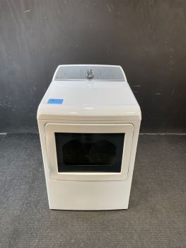 GE Profile 27 Inch 7.4 Cu Ft Top Control Electric Dryer with Sensor in White - PTD60EBSRWSC