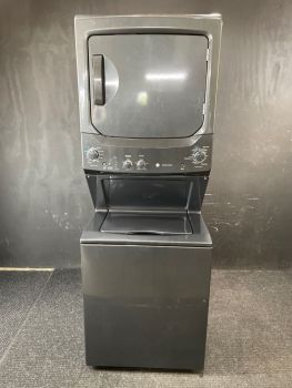 GE 3.8/5.9 Cubic Ft 27" wide Gas Stacked Washer/Dryer in Diamond Grey - GUD27GSPMDGC