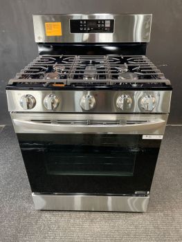 LG 30" Self Clean Gas Range with Convection and AirFry in Print Proof Stainless - LRGL5823S