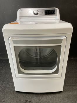 LG 7.3 Cu Ft Top Control Electric Dryer with Sensor and Hamper Door in White - DLE7400WE