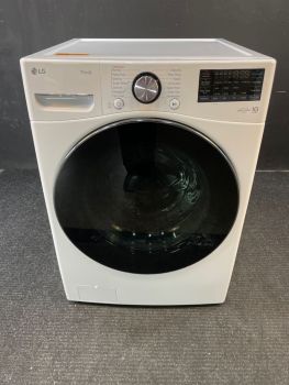 Lavadora LG de carga frontal de 5.0 pies cúbicos y 27 pulgadas de ancho con vapor, color blanco - WM4200HWA