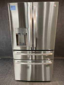 GE Profile 36 Inch 28 Cu Ft 4 Door French Door Refrigerator in Printproof Stainless - PVD28BYNFSC