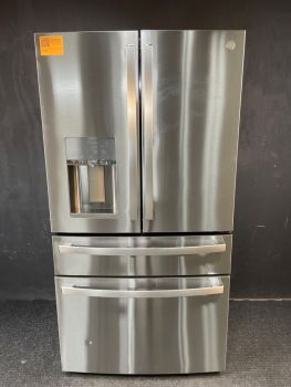 GE Profile 36 Inch 22.3 Cu Ft Counter Depth 4 Door French Door Refrigerator in Printproof Stainless - PXD22BYPFSC