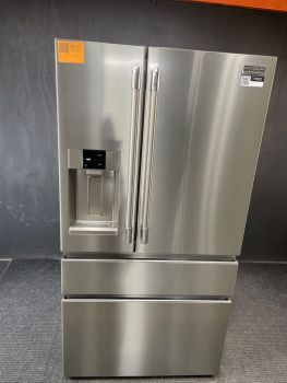 Refrigerador Frigidaire Professional de 36" y 22 pies cúbicos, 4 puertas, estilo francés, de profundidad estándar, acero inoxidable antihuellas - PRMC2285AF