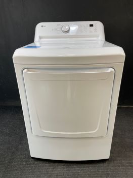 Secadora eléctrica LG de 7.3 pies cúbicos con control superior y sensor, color blanco - DLE7000W