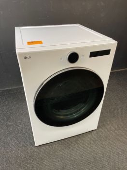 Secadora eléctrica LG de 27 pulgadas y 7.4 pies cúbicos con control frontal inteligente, vapor y sensor, color blanco - DLEX5500WC